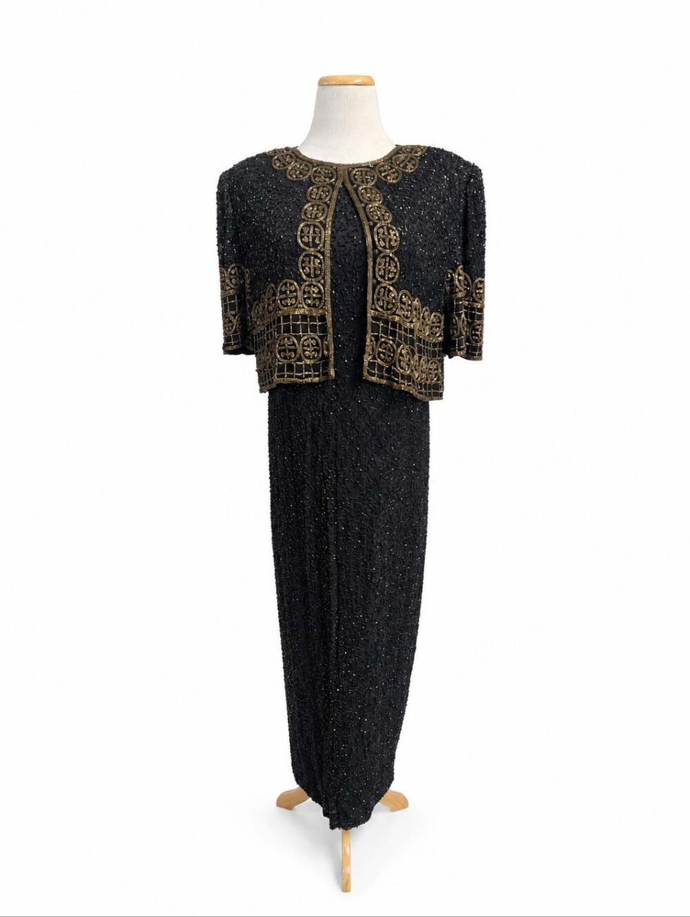 Laurence Kazar Beaded Evening Dress 2X